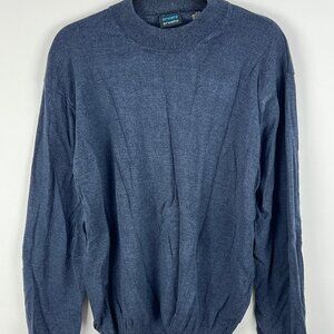 Orvieto Sweatshirt Size M Blue Long Sleeve Crew Neck Stretch Tight Knit